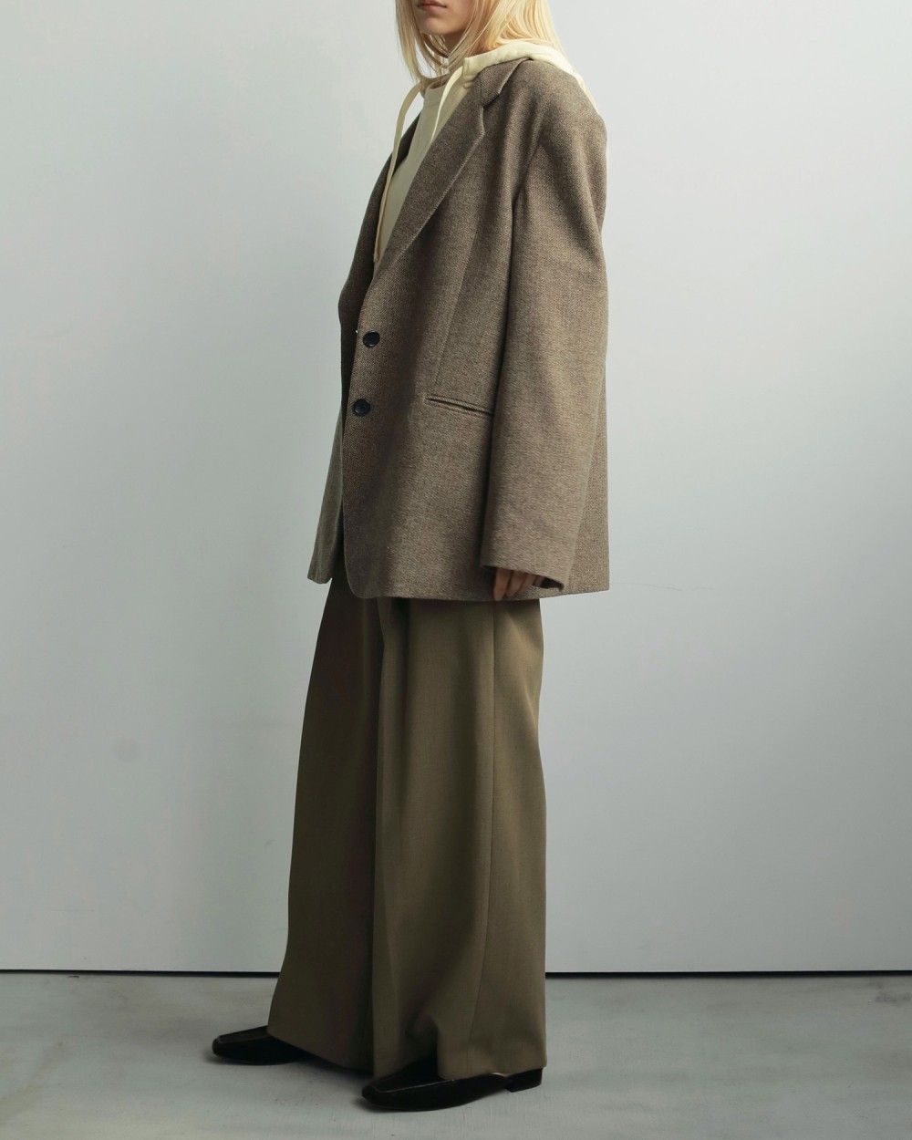 【25AW】Herringbone Wool Jacket / ヘリンボーン ウールジャケット (ベージュ)