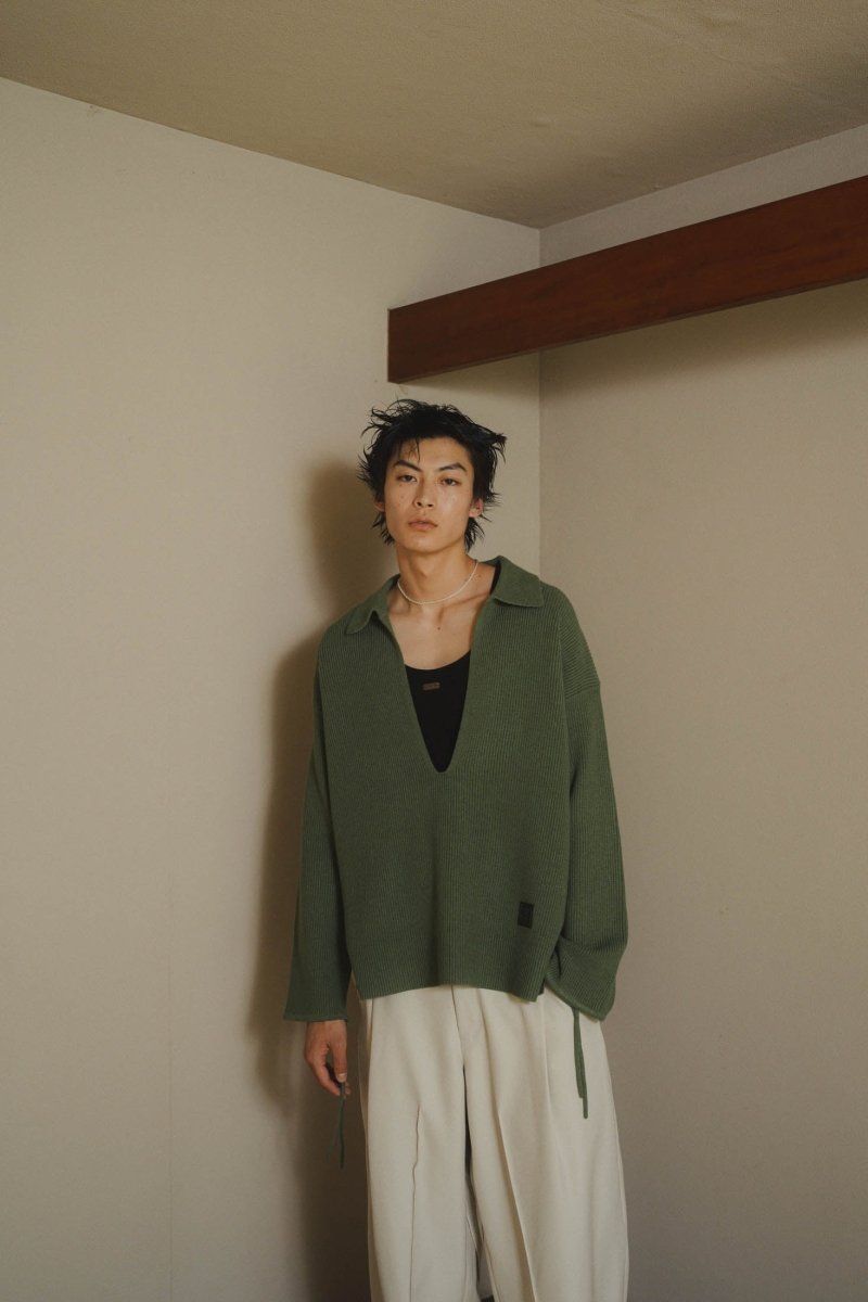 Knuth Marf - slit neck loose knit (unisex) / スリットネック Knuth Marf - slit neck loose knit (unisex) / スリットネック