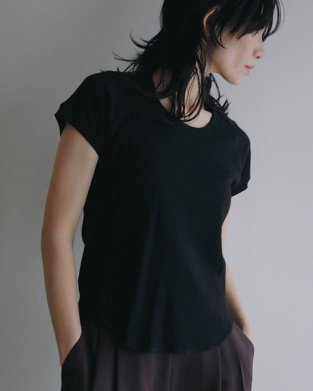 ヴィンテージリブトップス (ブラック) Vintage Rib Tops (Black) / 26SS