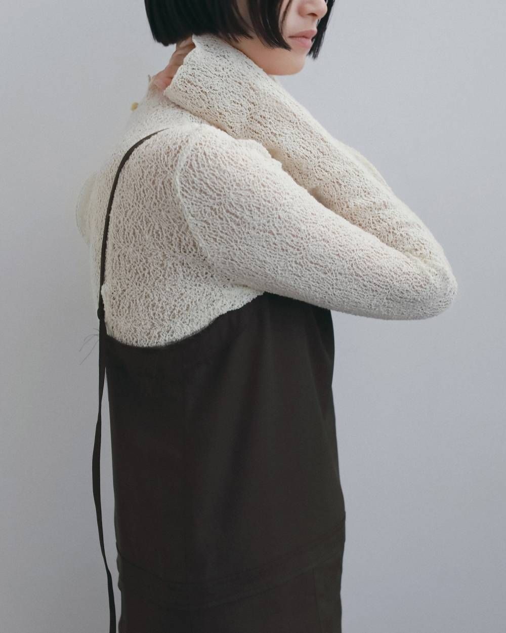 プリーツ キャミソールワンピース (ブラウン) Pleats Camisole Onepiece (Brown) / 26AW 【6月29日まで期間限定予約】