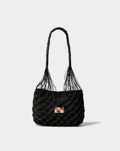 abaca twist bag M / ツイストバッグ (ブラック)