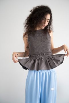 コットンシャーリングトップス (ダークグレー)  Shirring Tops (Dark gray) /  26SS