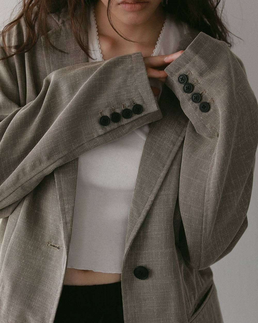 ツイードメッシュ ジャケット (グレージュ) Tweed Mesh Jacket (Graige) / 27SS