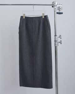 ウールカットオフスカート (チャコールグレー) Wool Cutoff Skirt (Charcoal gray) / 26AW 【6月29日まで期間限定予約】