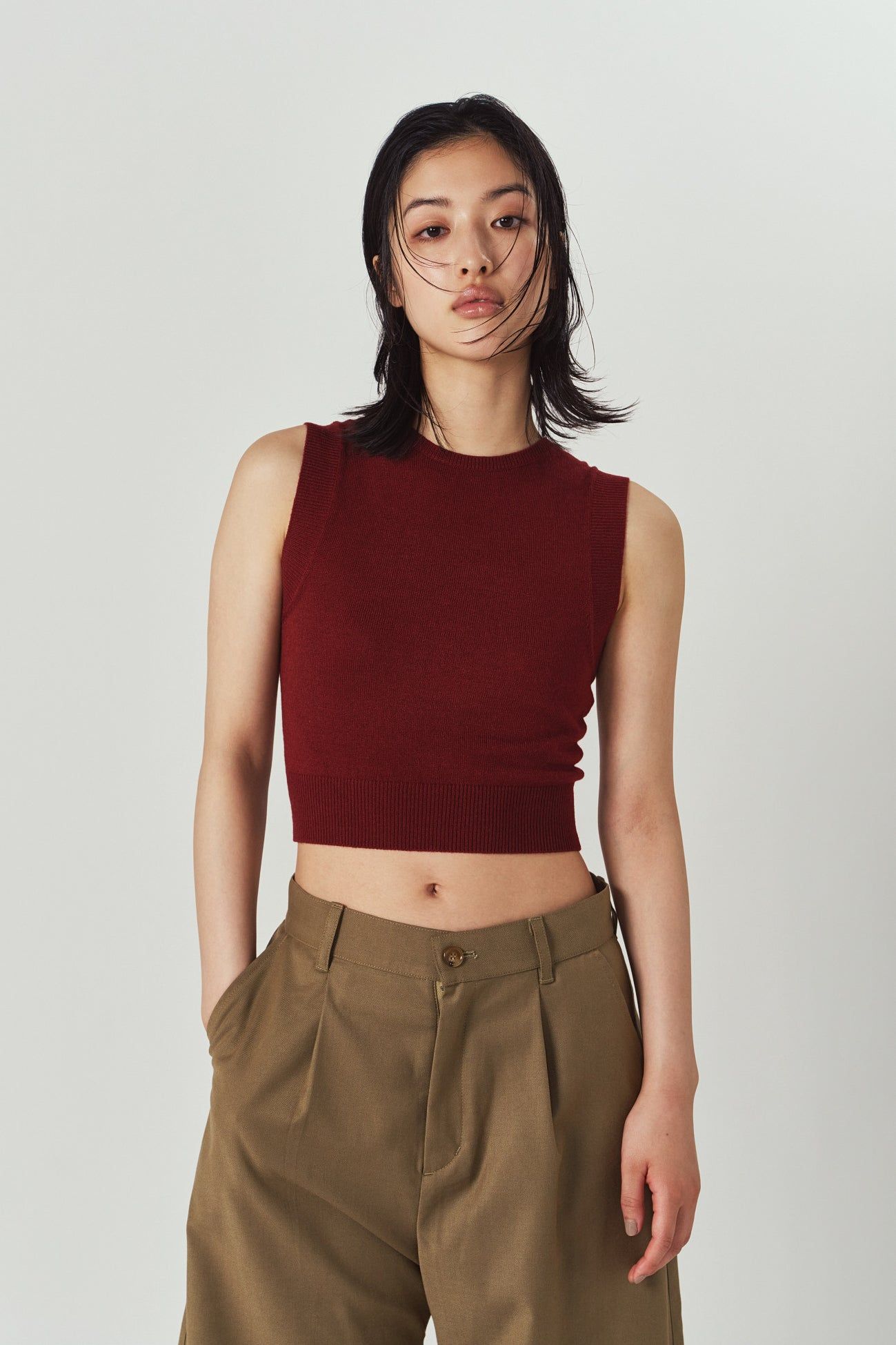 2ピース カーディガン (レッド) 2-piece cardigan (Red) / 26AW