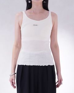 【KnuthMarf × PALM】カップインリブタンクトップ (アイボリー) cap in rib tank top