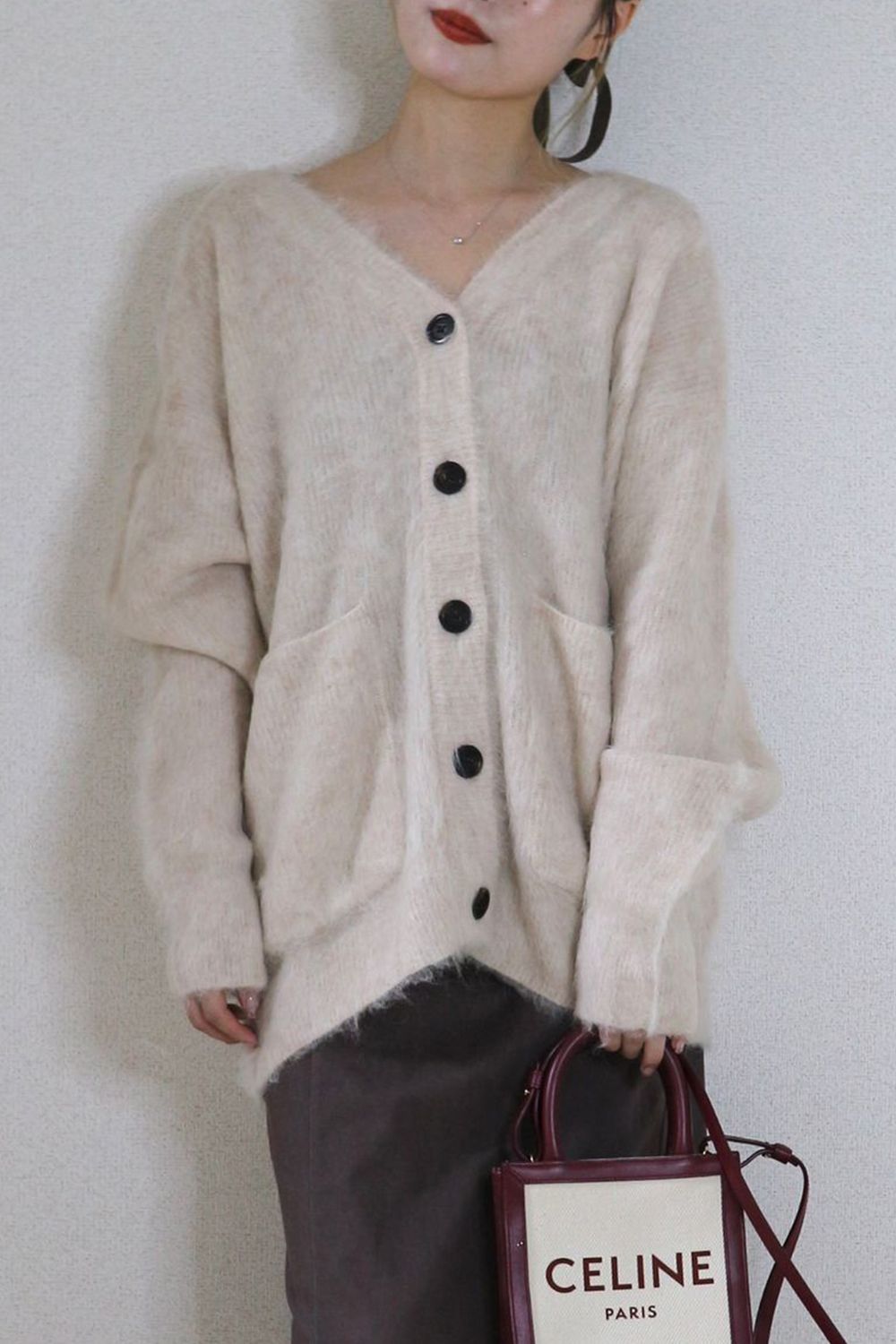 CASA FLINE - ALPACA WOOL STRAIGHT CARDIGAN / アルパカウール