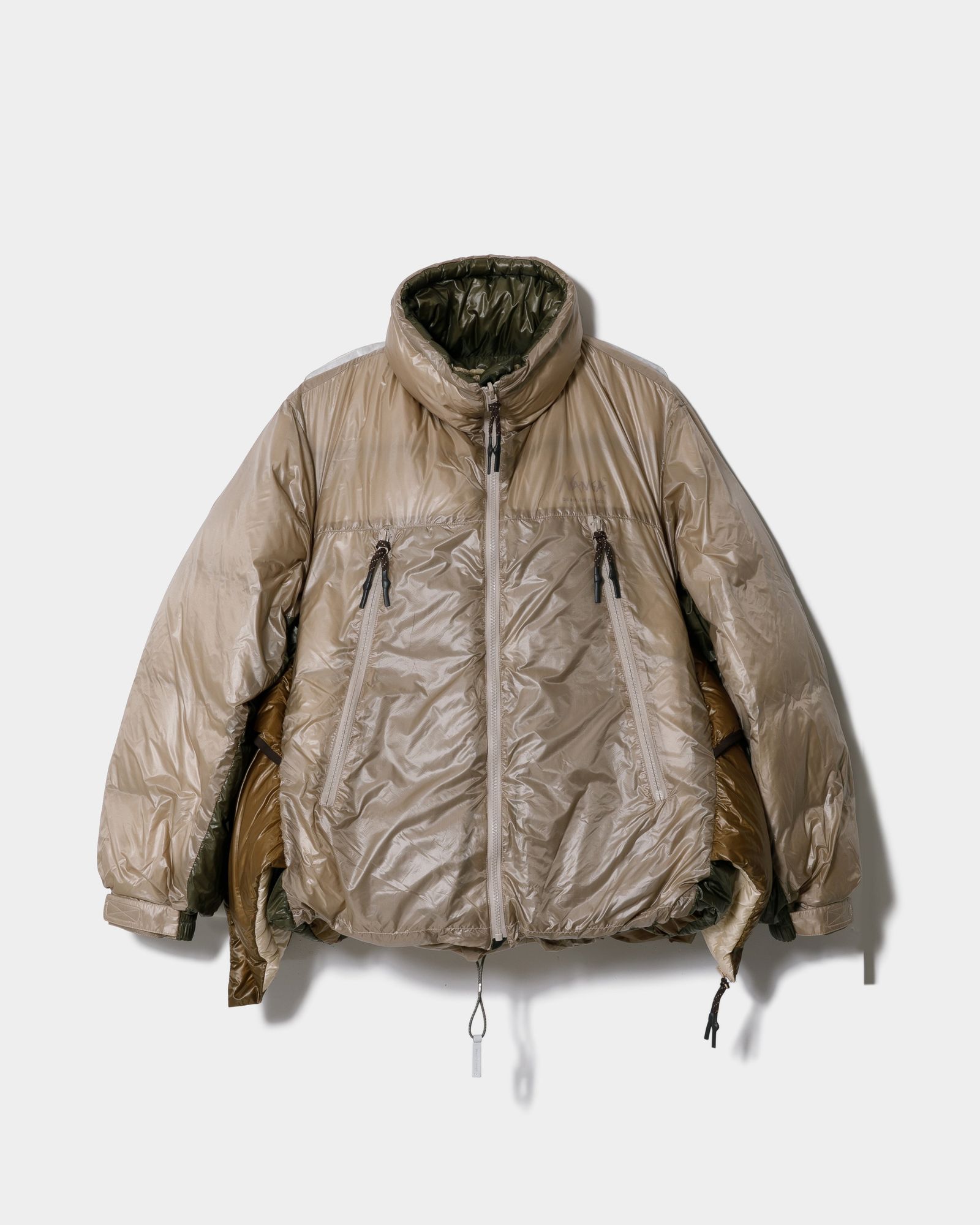 NANGA multilayering down vest blouson / ナンガ コラボレーション ダウンジャケット (ベージュ) / メンズ / レディース