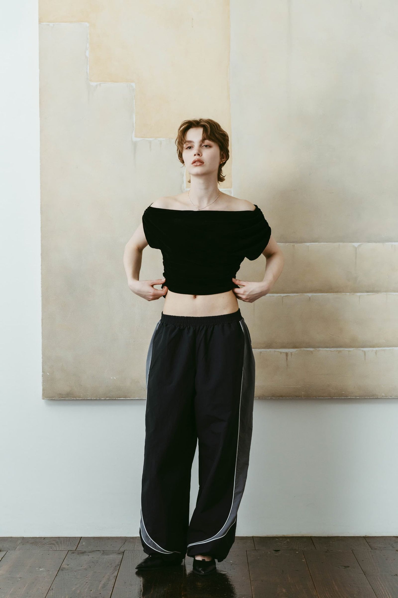 ナイロンイージーパンツ (ネイビー) nylon easy pants(unisex) (Navy) /  26SS