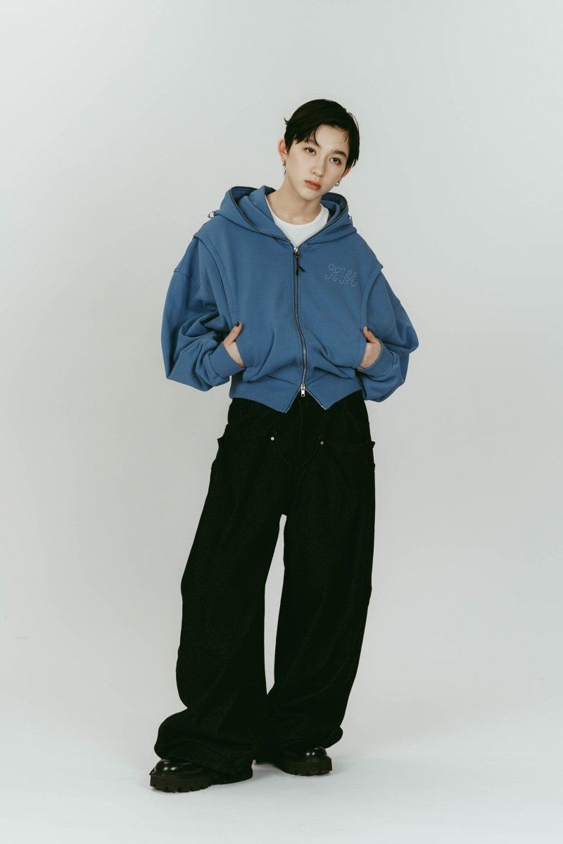 pierced hooded sweatshirt (Blue) / ピアス スウェットフーディ (ブルー) / 26SS