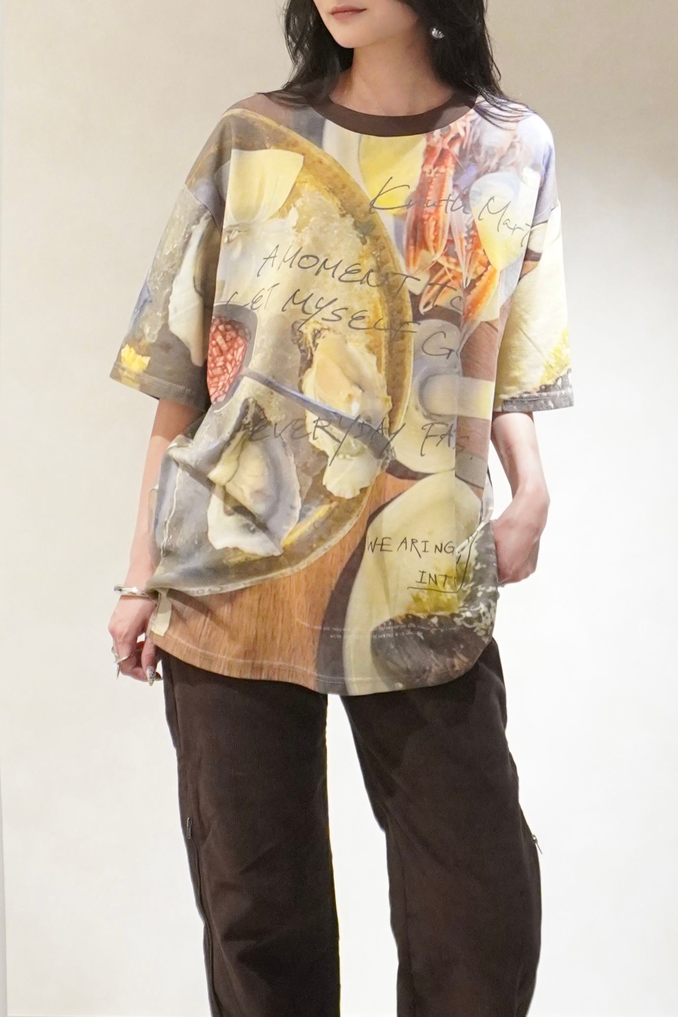 オイスターグラフィックTシャツ (オイスター) oyster graphic tee(unisex) (Oyster) /  26SS