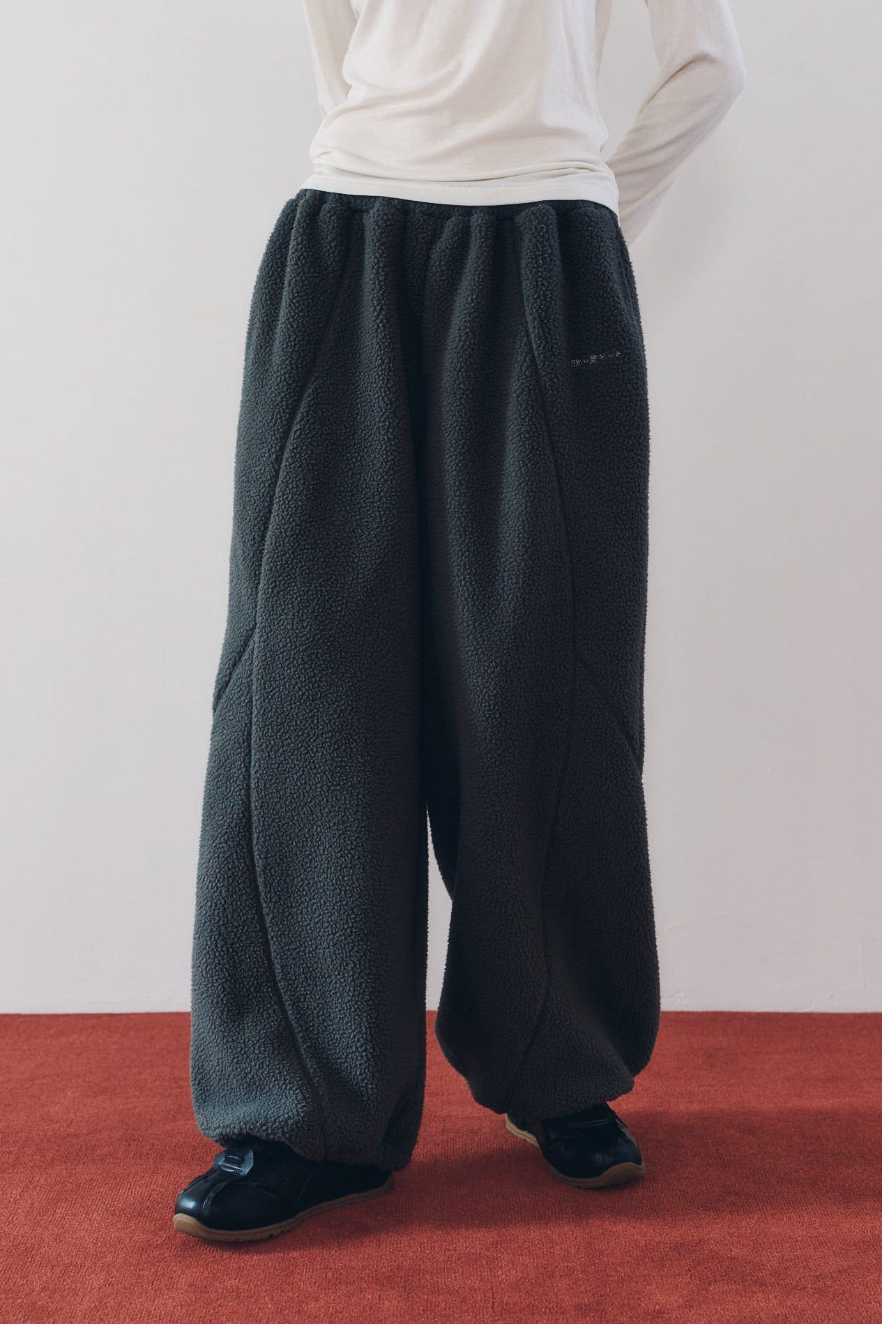 ボアパンツ (グレー) switching boa pants(unisex) (Gray) / 26AW