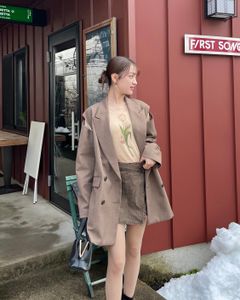 SHOULDER SLIT TAILORED JACKET / ショルダー スリット テーラードジャケット (チョコ)