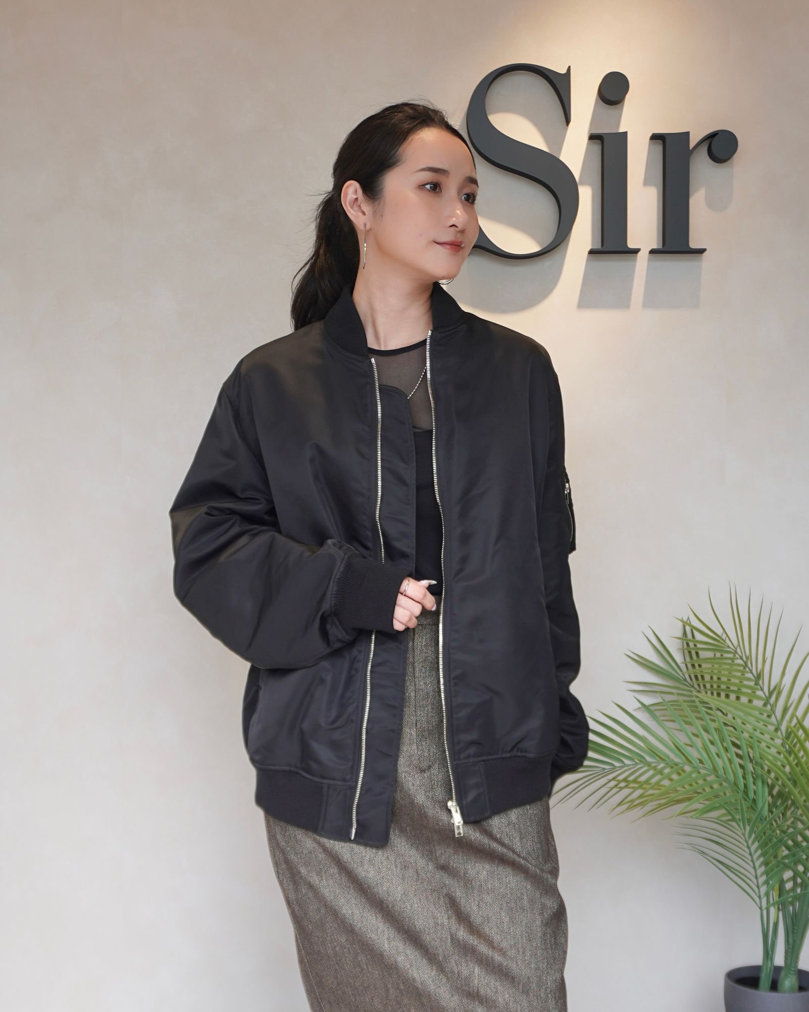 【25AW】MA-1 / リモンタナイロン フライトジャケット (ブラック)