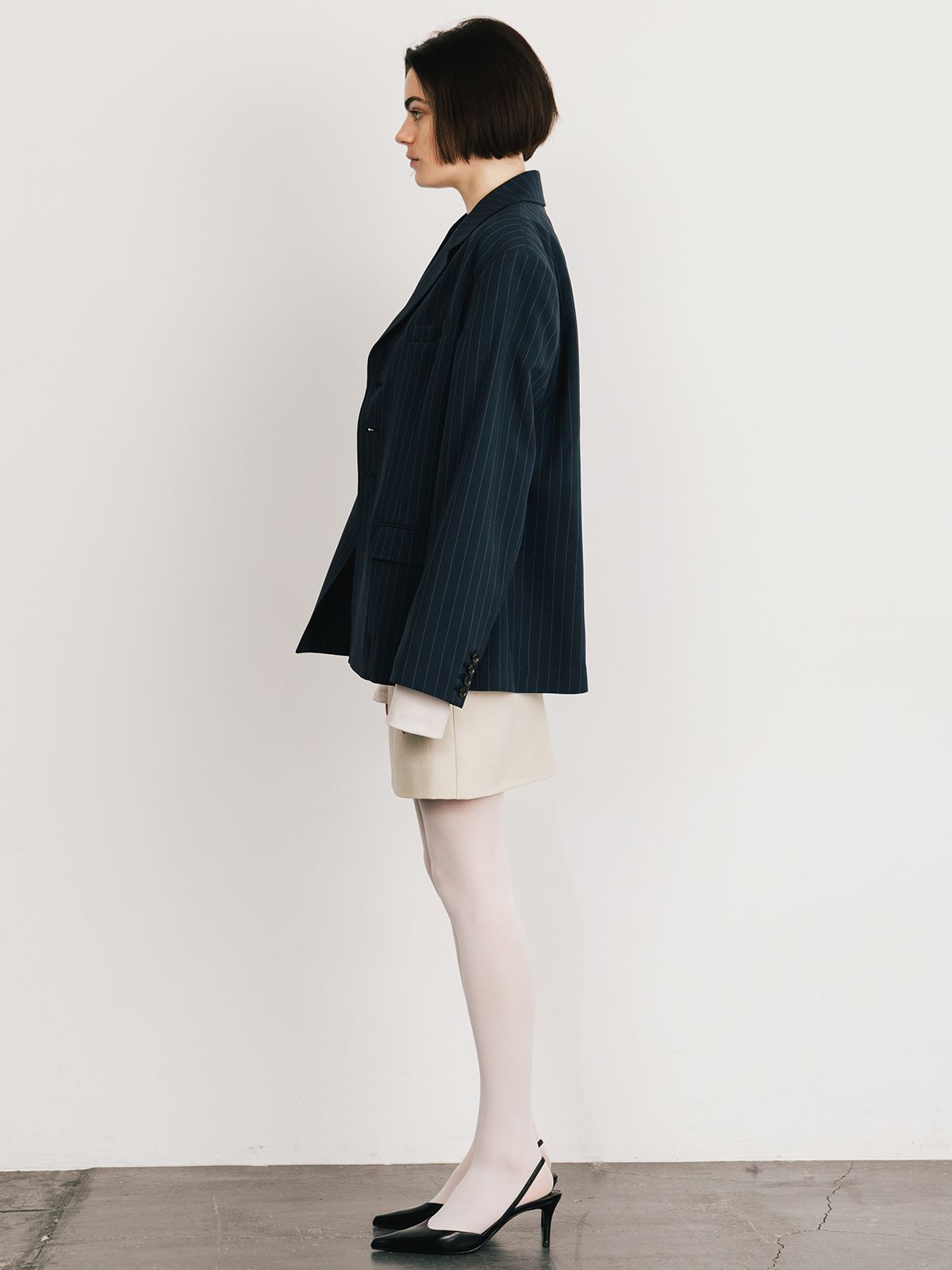 【25SS】CALATHEA STRIPE JACKET / ストライプジャケット (ネイビー)