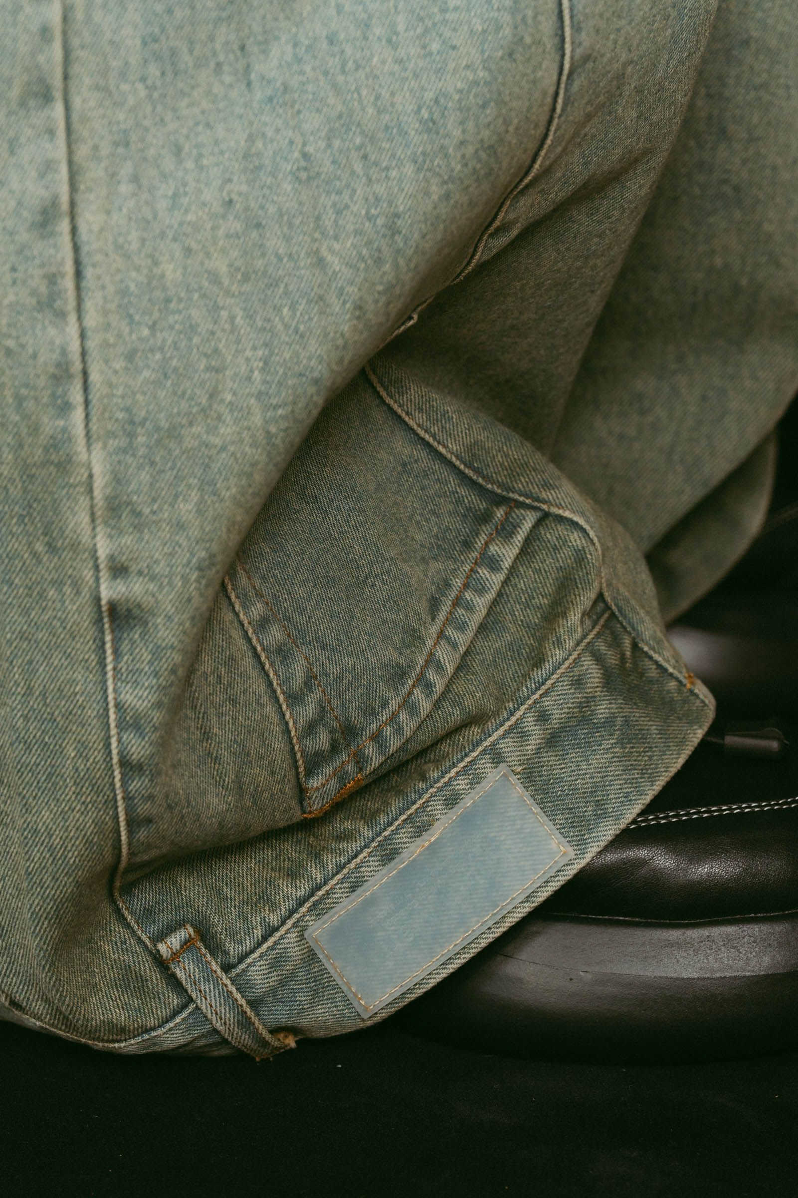 shirt wrap denim pants / シャツ巻き デニム (ブルー) / 25AW