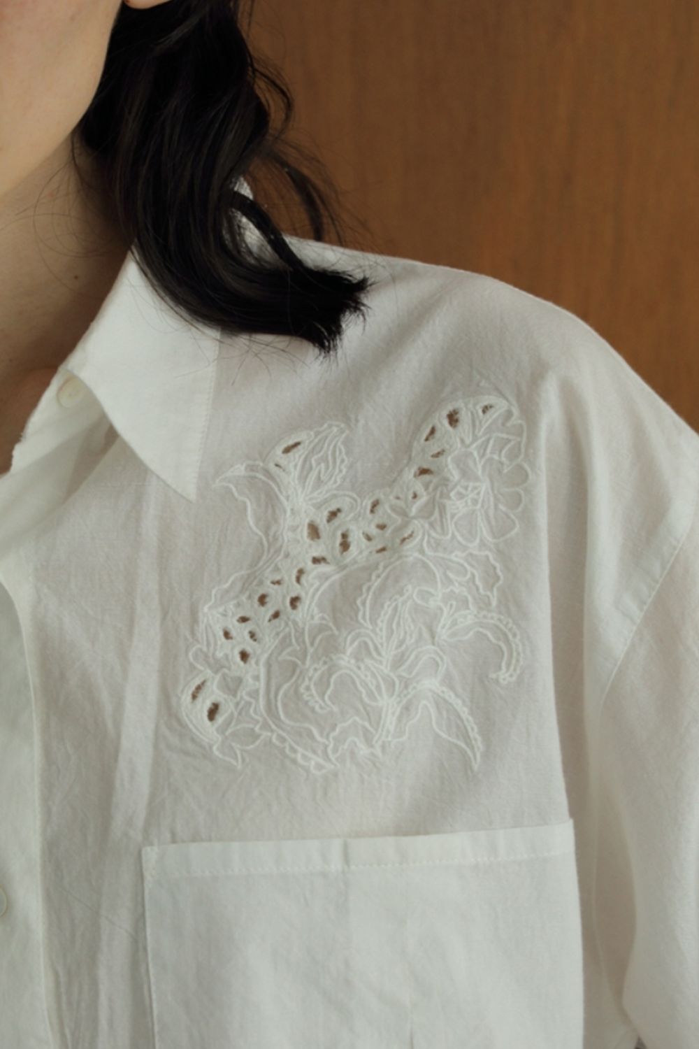 ànuke - Cutwork Lace Shirts / カットワーク レースシャツ (ホワイト) | Sir online store / サー  オンラインストア