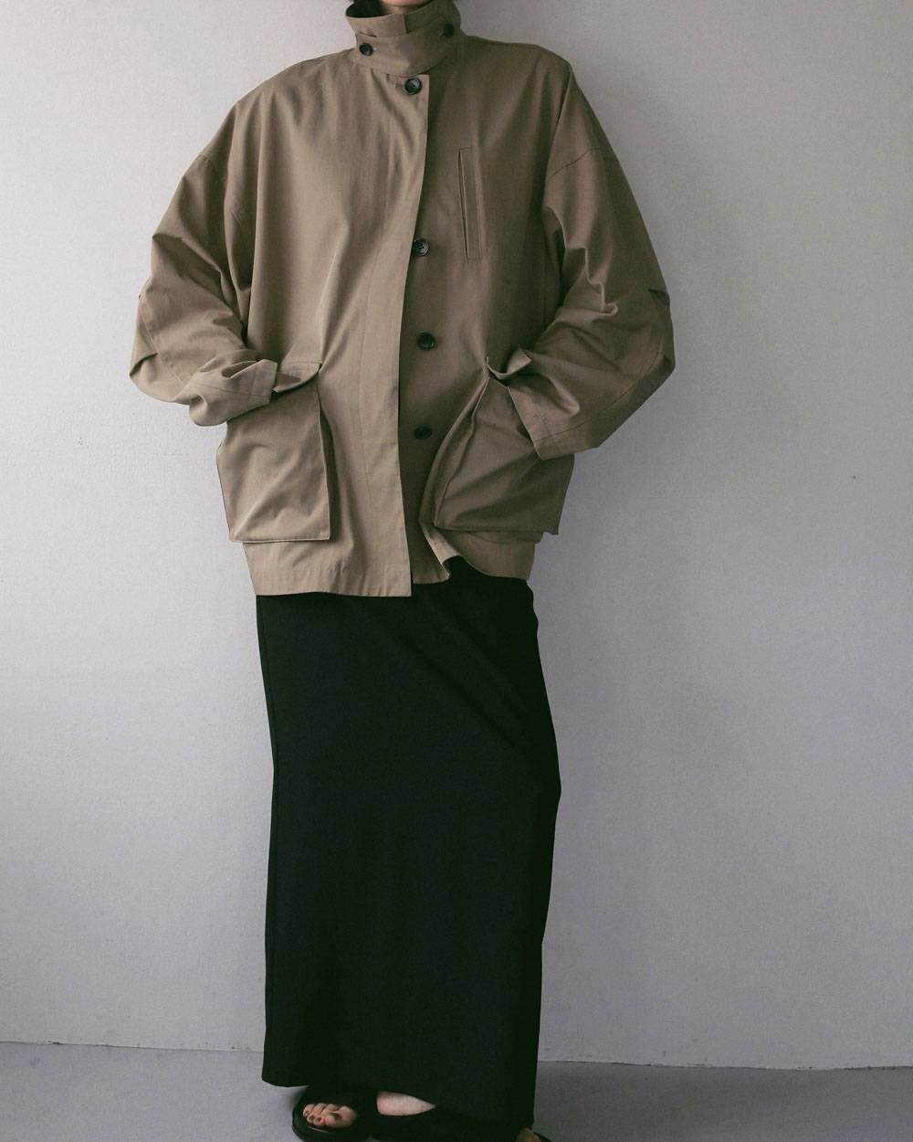 ジョーゼットペンシルスカート (ブラック) Georgette Pencil Skirt (Black) / 27SS