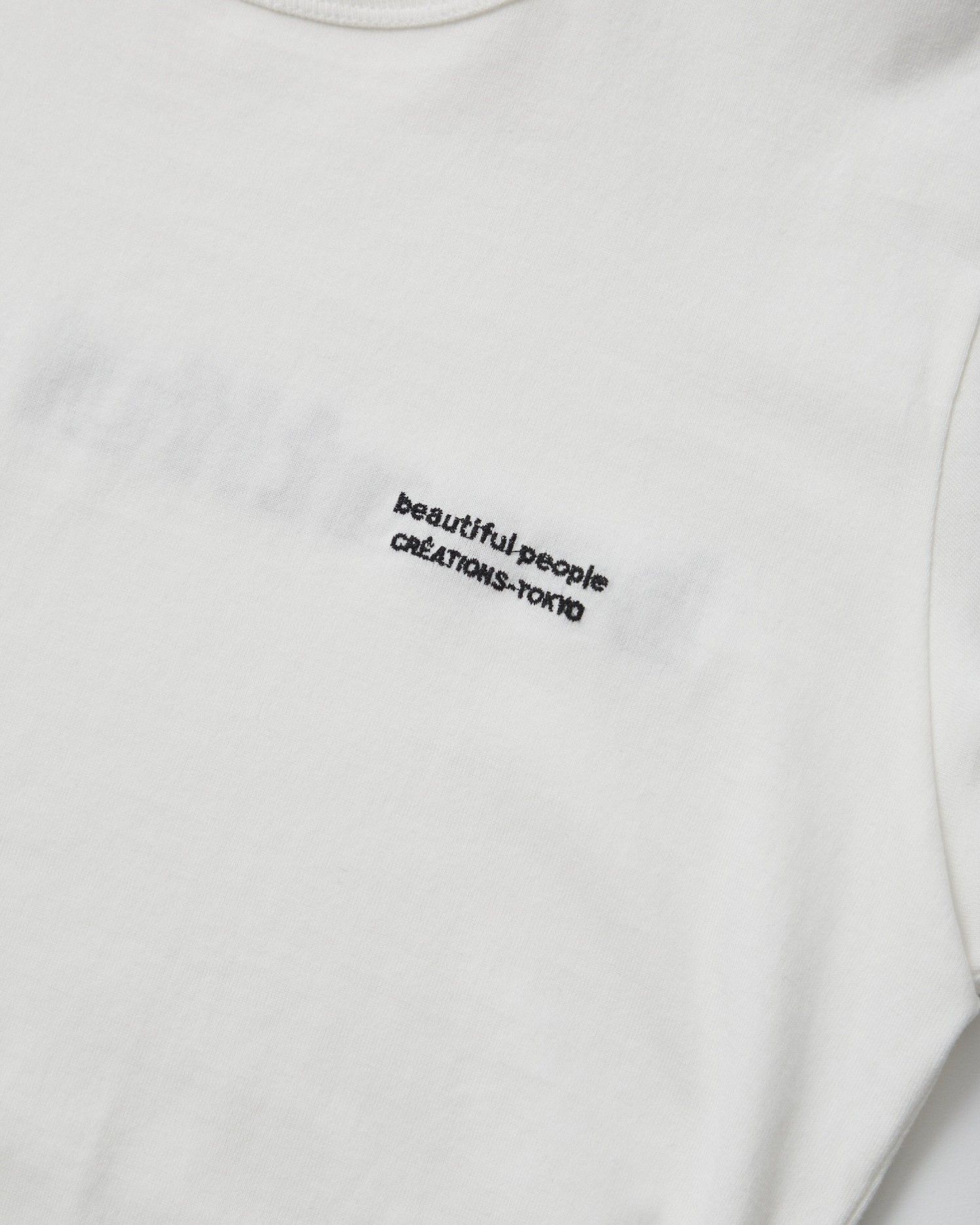 60/3 jersey outline logo T / アウトライン ロゴTシャツ (オフホワイト)