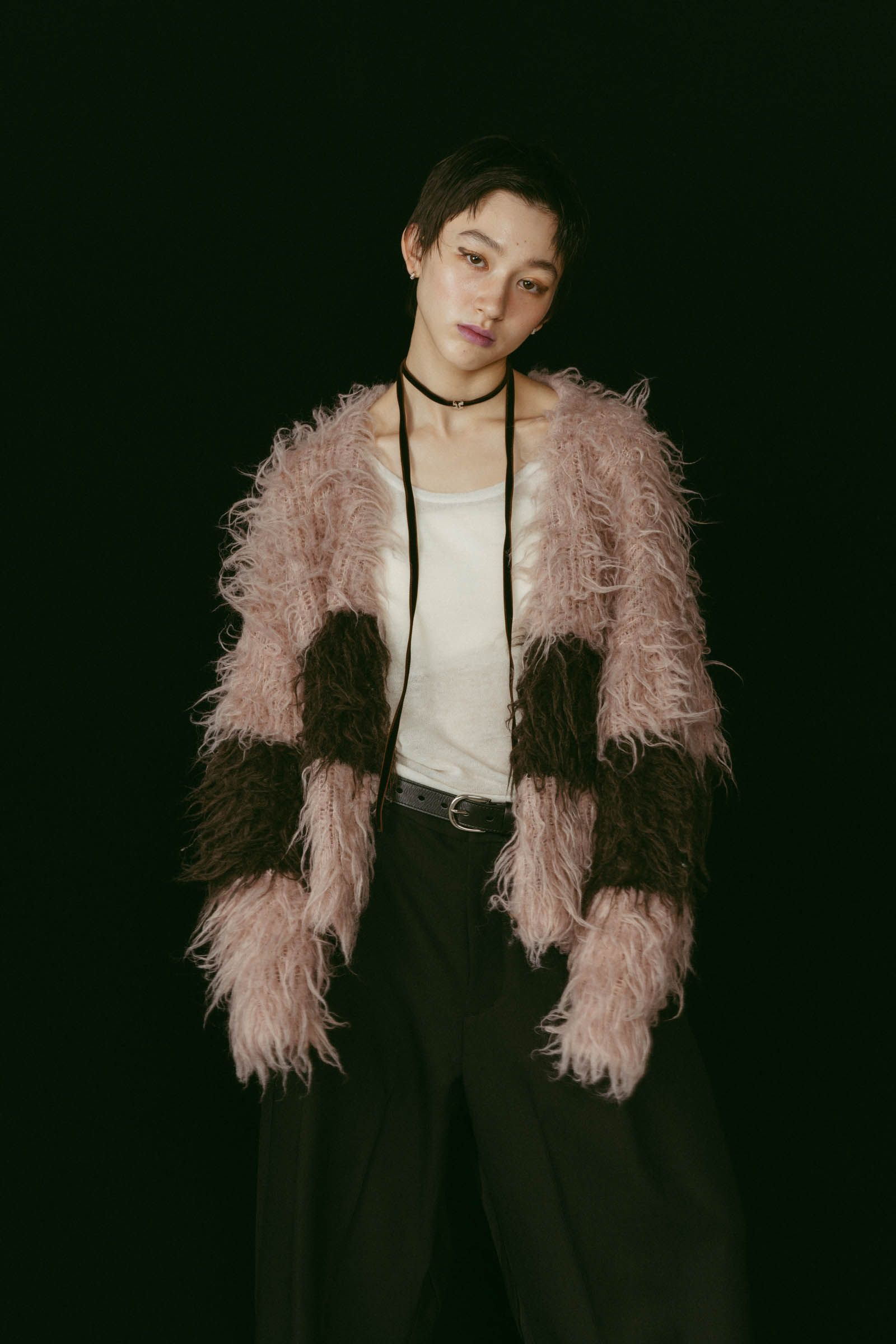 shaggy cardigan / シャギーカーディガン (ピンク) / 25AW