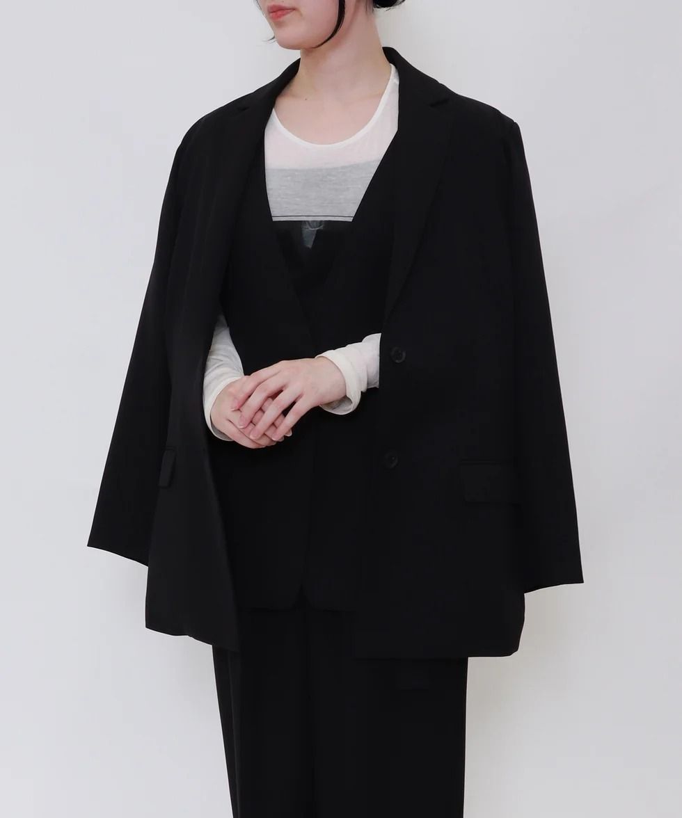 2WAY肩掛けテーラードジャケット (ブラック) Tailored Jacket (Black) / 26AW