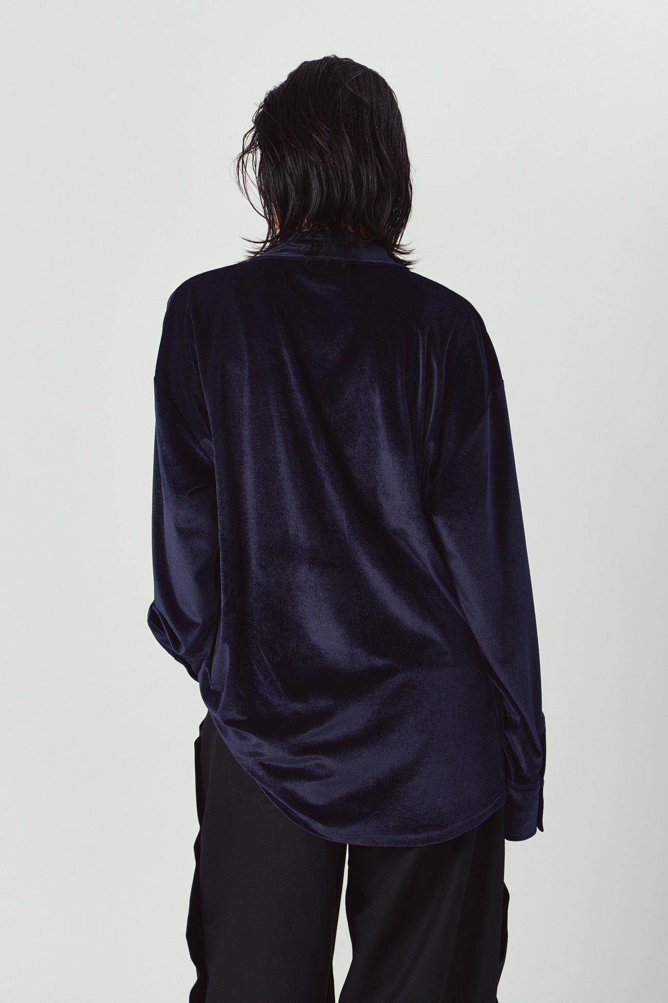 2ウェイ ベロアシャツ (ネイビー) 2way velour shirt (Navy) / 26AW