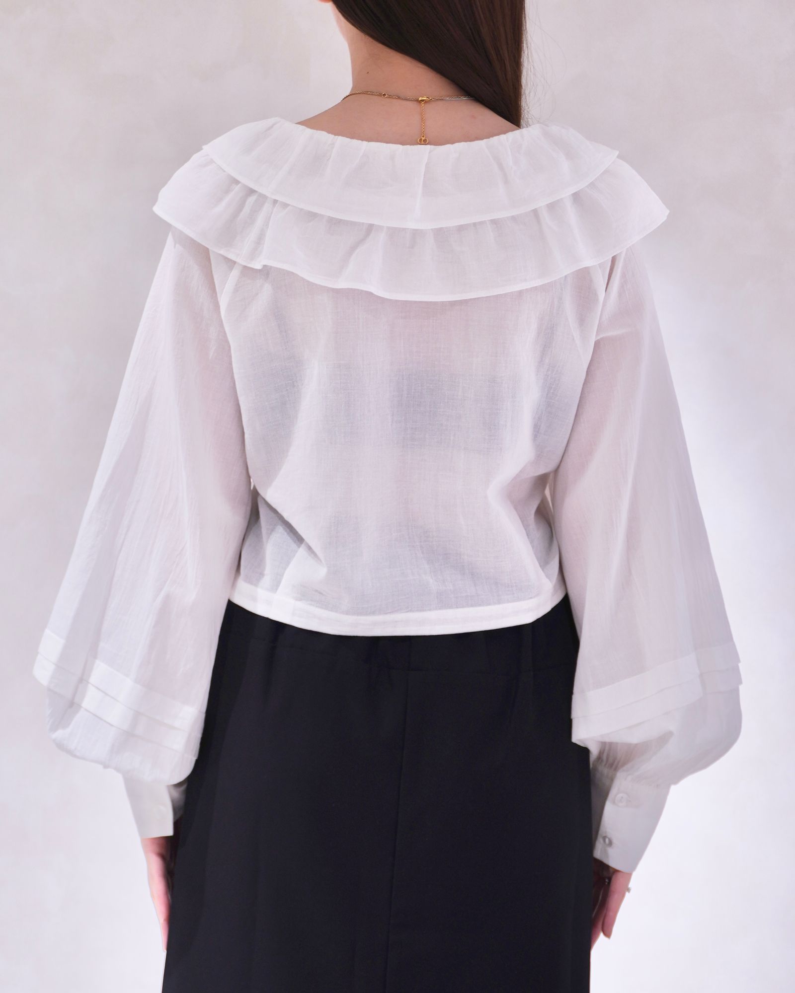 フリルカラー ボレロ (ホワイト) frill collar cachecoeur bolero BL (White) /  26SS