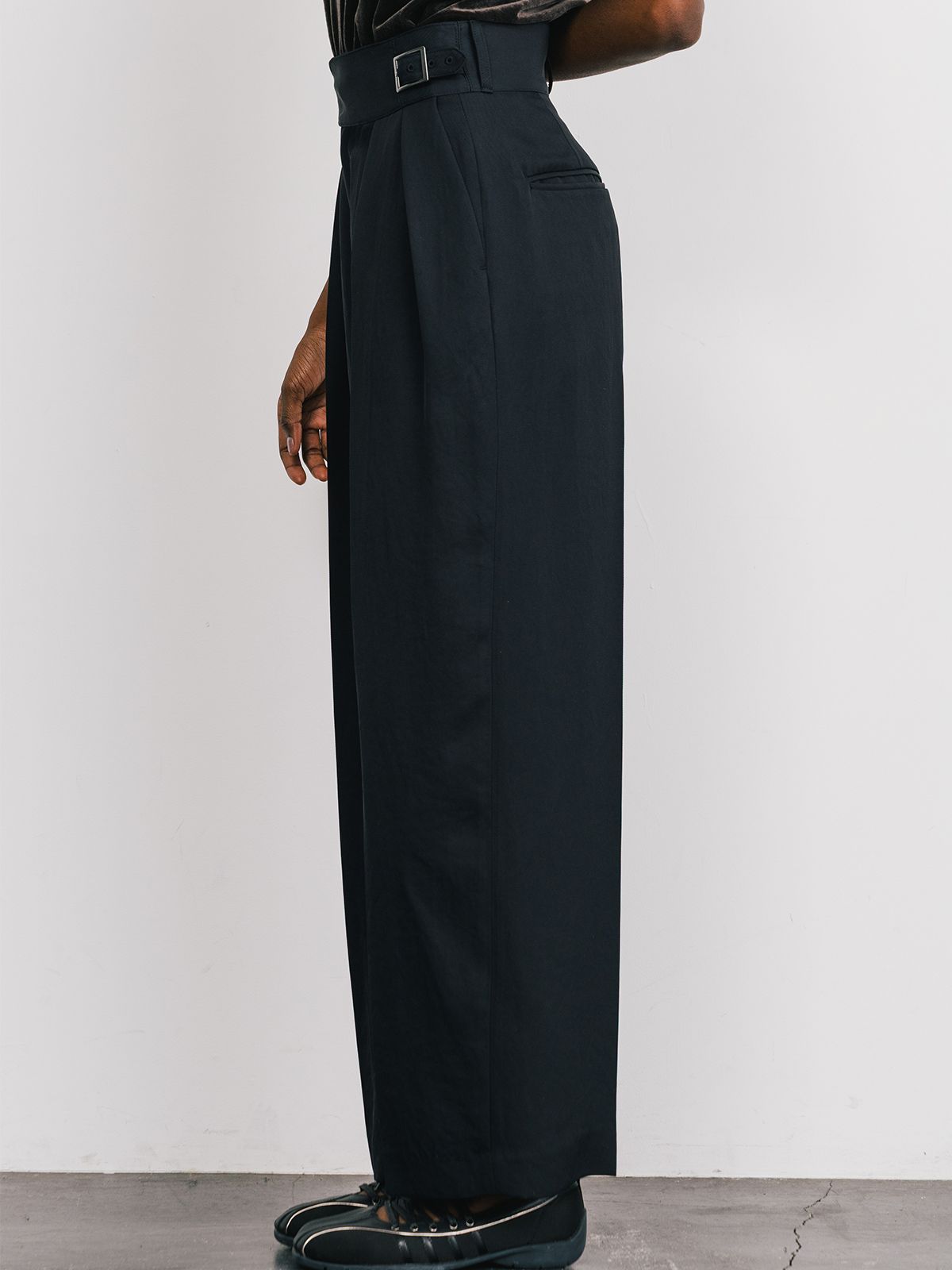 【25SS】ACETATE GURKHA PANTS / アセテート グルカパンツ (ブラック)