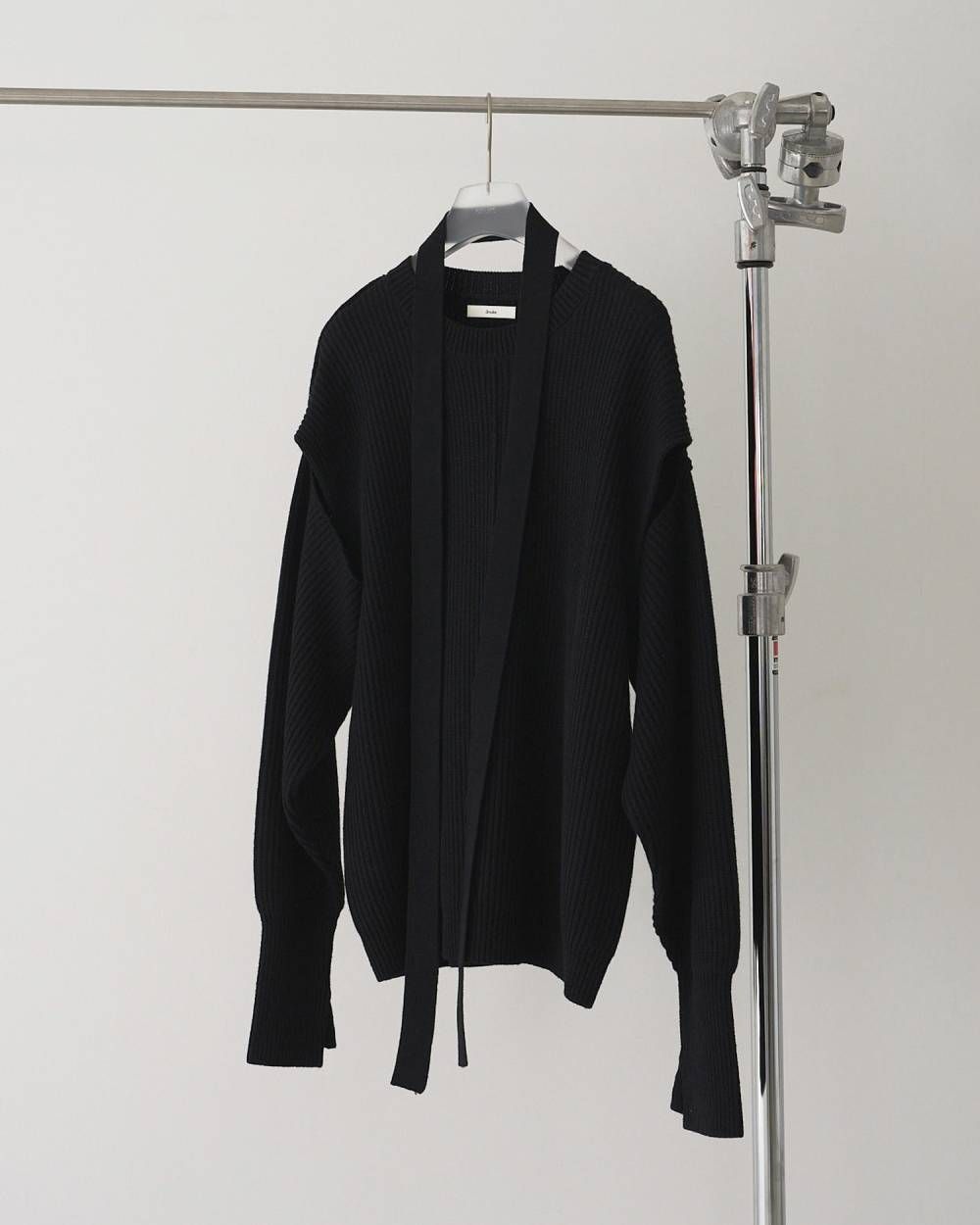 Slit Rib Knit / スリットリブニット (Black) / 26SS