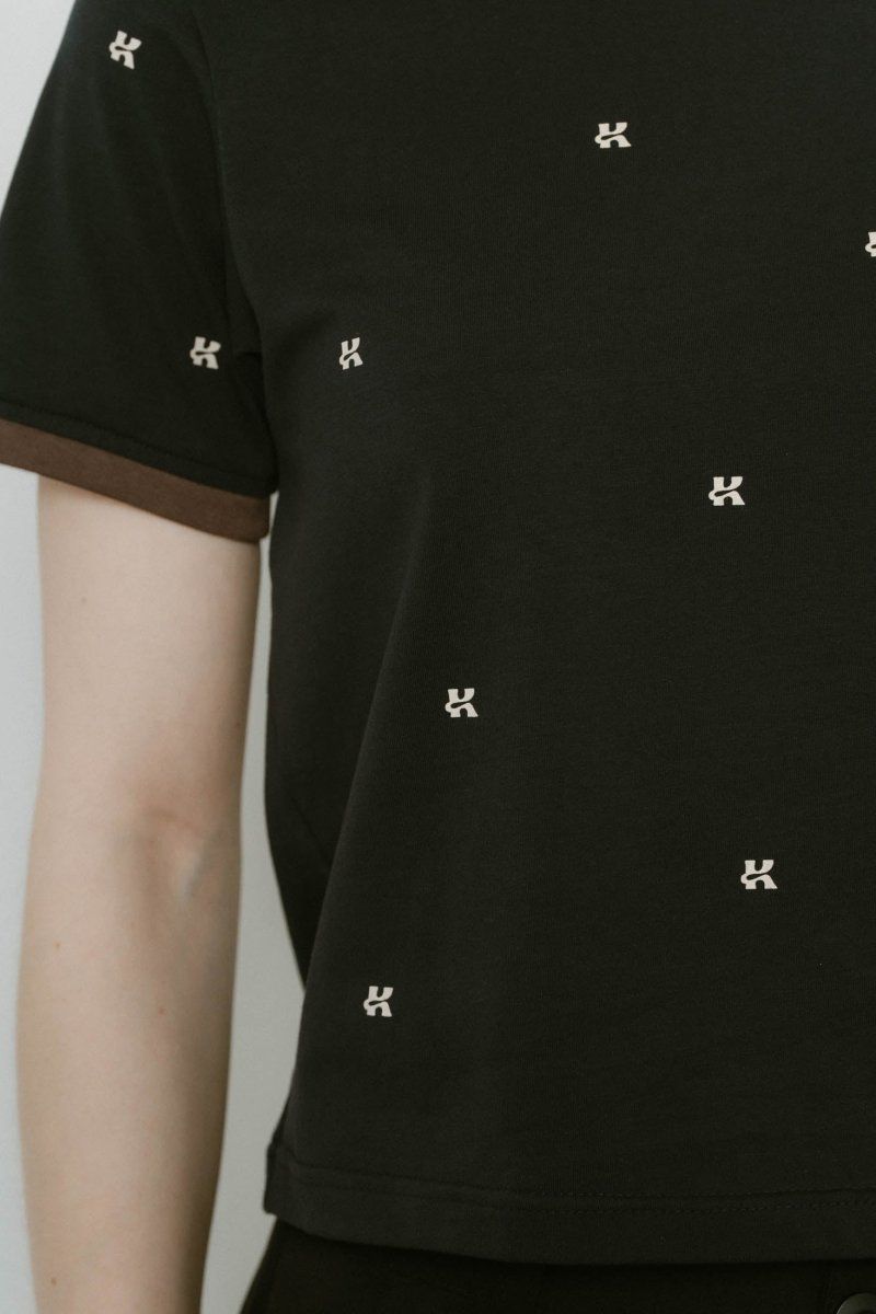 K motif mini T shirt / Kモチーフ ミニTシャツ (ネイビー) / 25SS