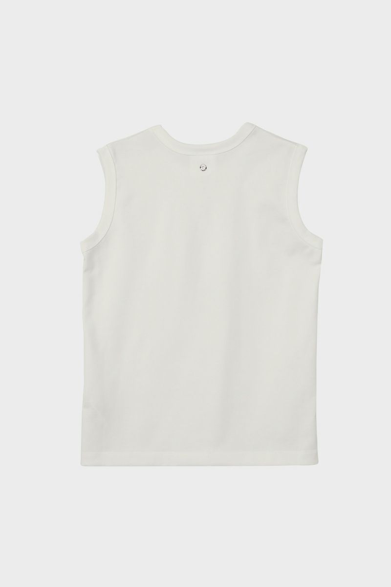 【25SS】REFINA SLEEVELESS T-SHIRT / リフィナスリーブレスTシャツ (オフホワイト)