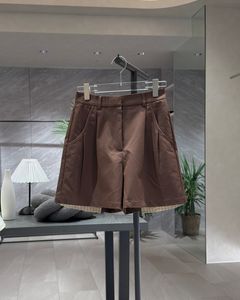 stripe pocket peep tuck chino S/PT / タックチノ ショートパンツ (ブラウン) / 25AW