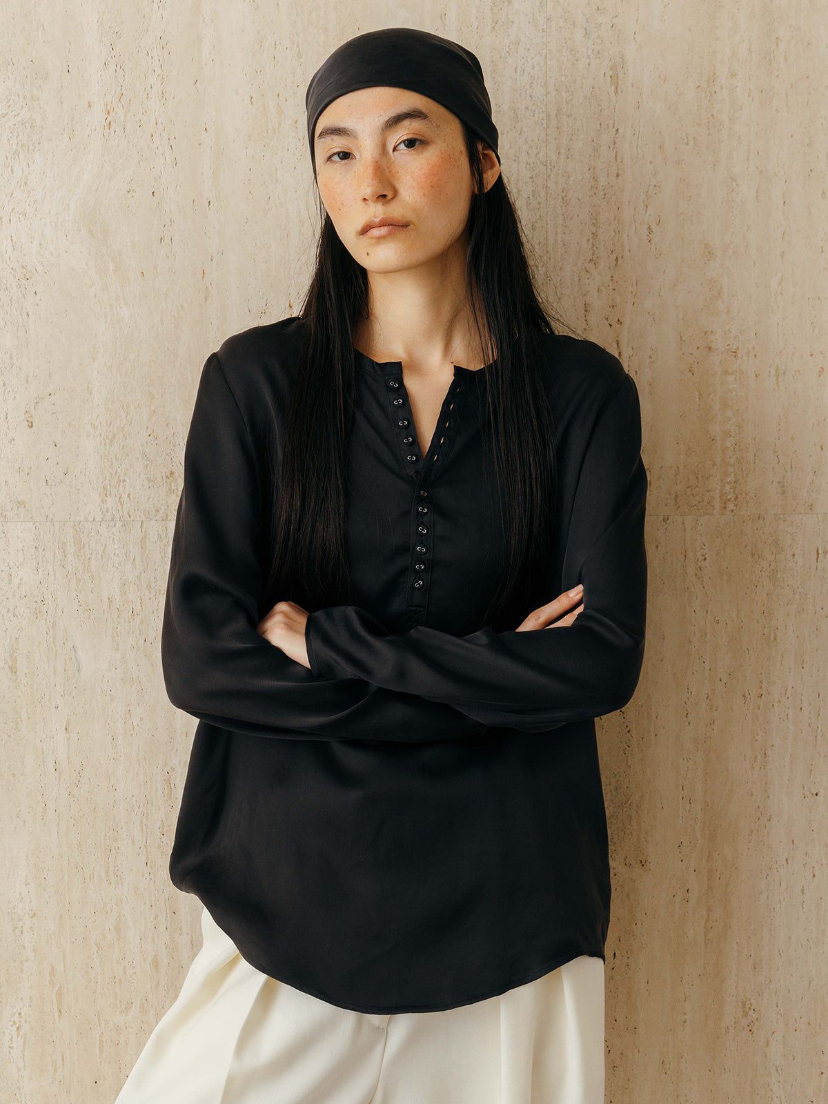 キュプラ トップス (チャコールグレー) CUPRO TOPS (Charcoal gray) /  26SS