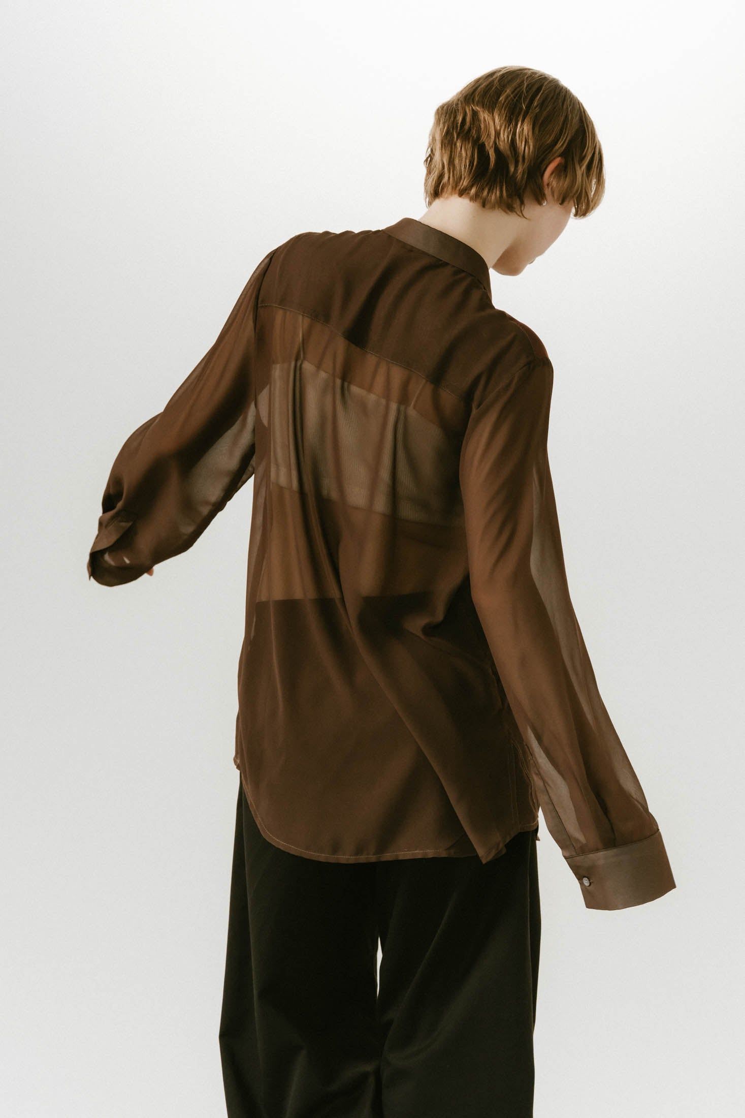 Knuth Marf - label over shirt(unisex) / ラベル オーバー