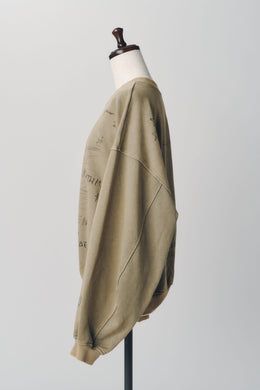 メッセージ スウェット (ベージュ) message sweatshirt(unisex) (Beige) / 26AW