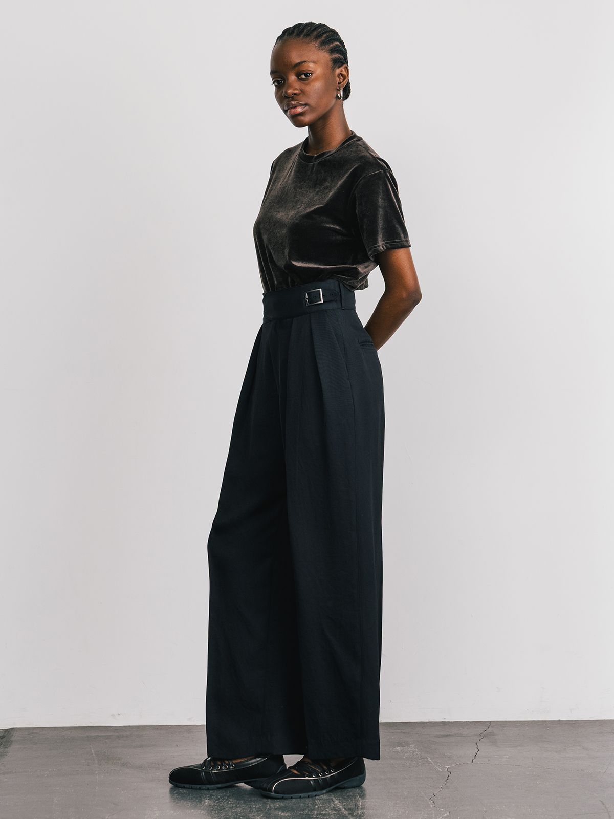 【25SS】ACETATE GURKHA PANTS / アセテート グルカパンツ (ブラック)