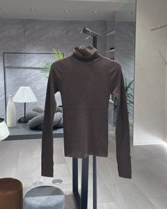 【25AW】Soft Rib Turtle / ソフトリブ タートルネックニット (ブラウン)