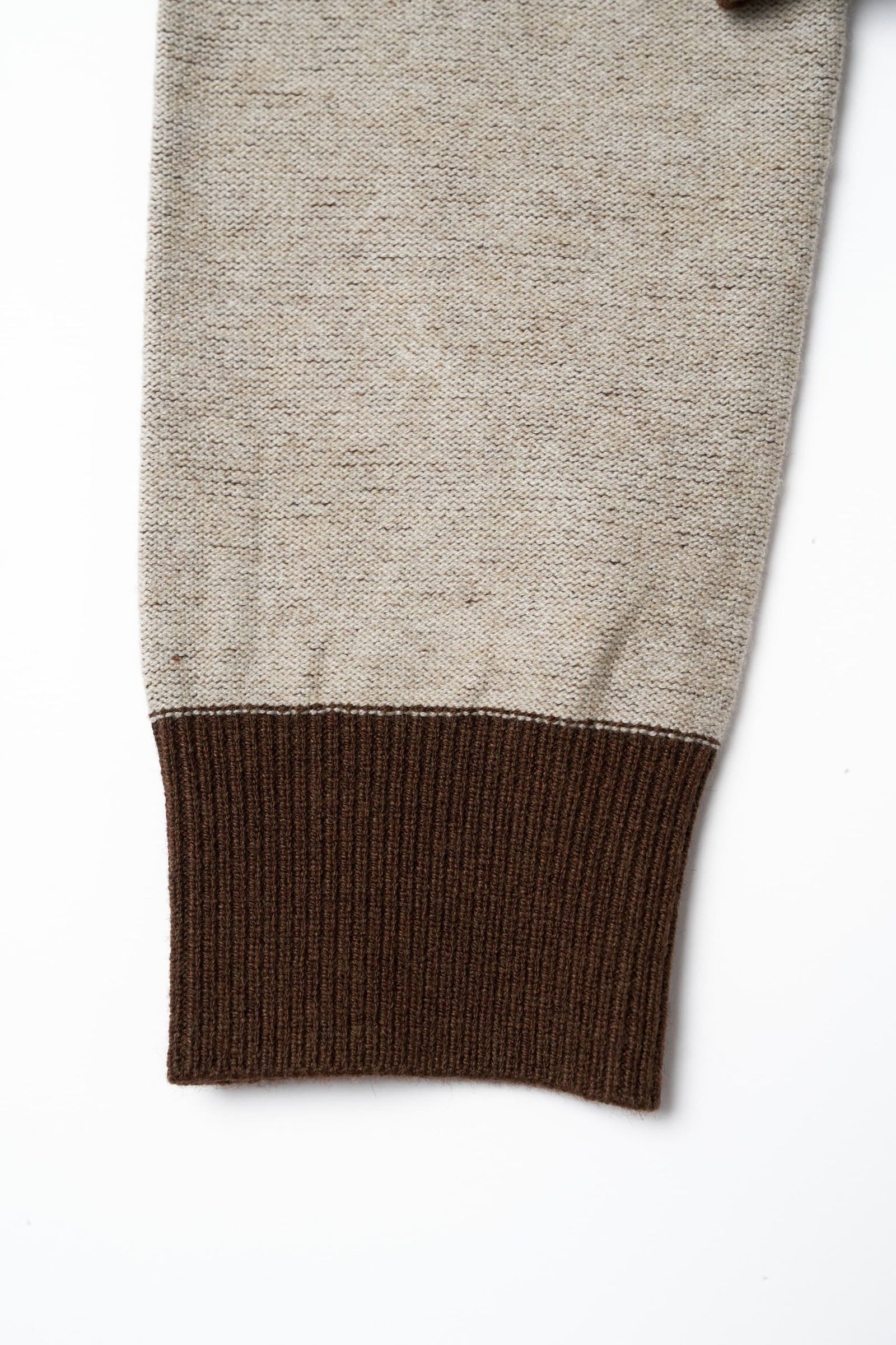ジャガードポロニット (ブラウン) jacquard polo knit (Brown) / 26AW