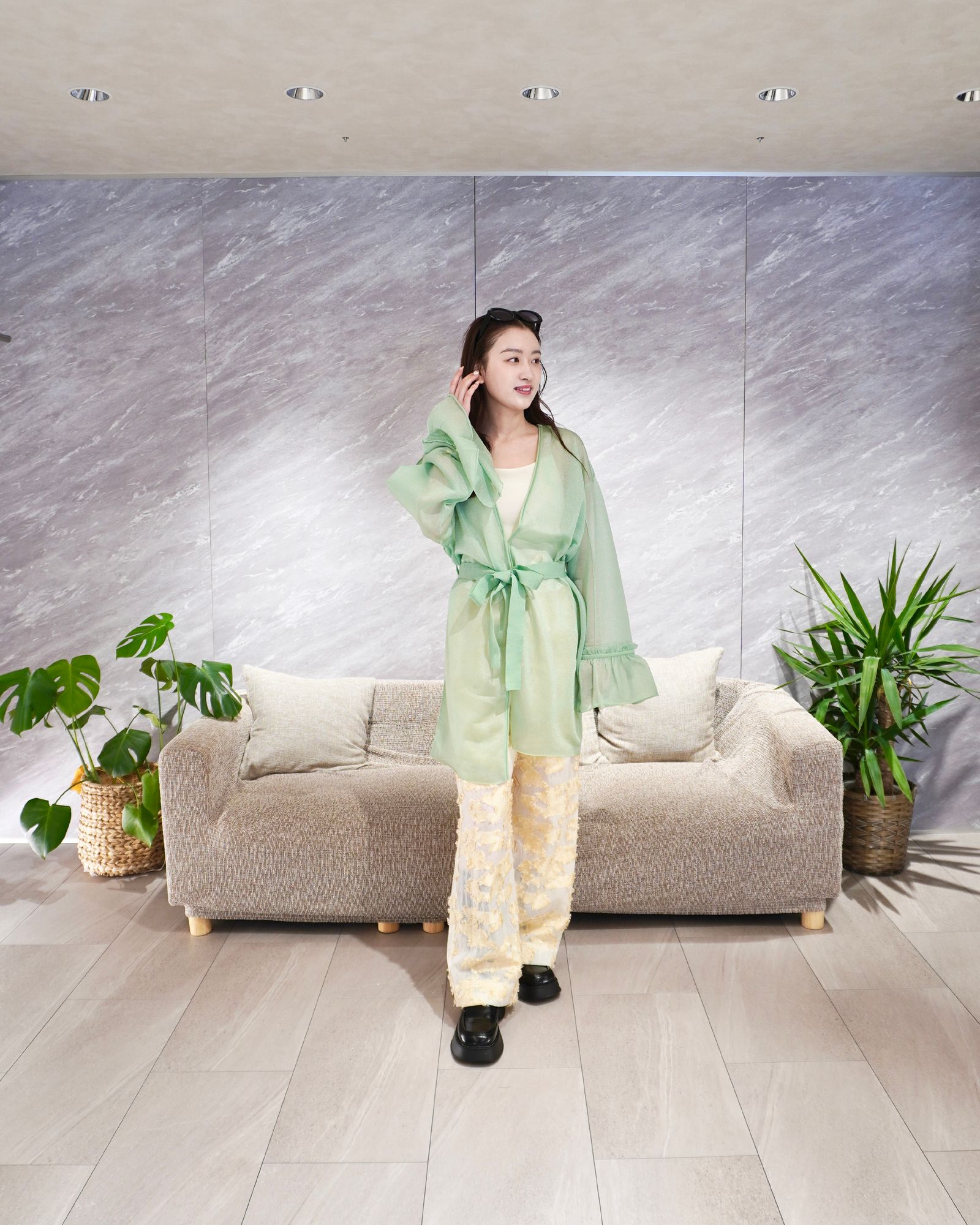 par jacquard - Inès jacquard pants / ジャガードパンツ