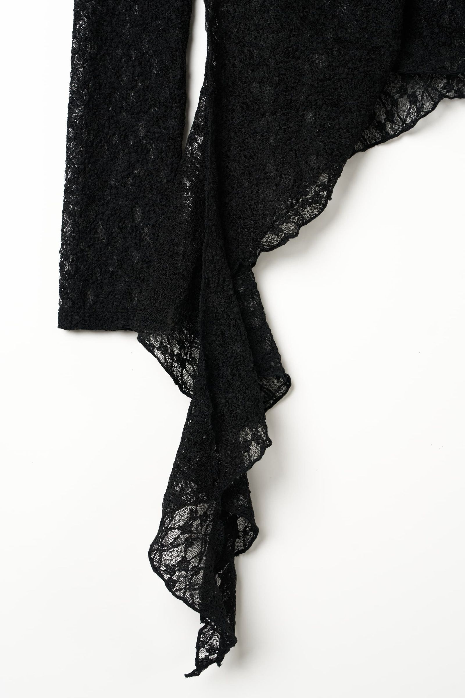 レーストップス (ブラック) lace gathered top (Black) / 26AW