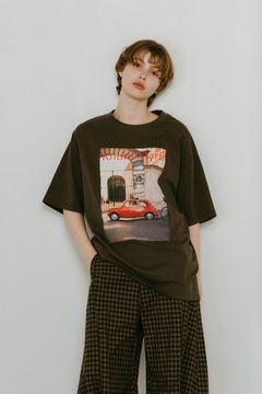 vintage print T shirt(unisex) / ヴィンテージ プリントTシャツ (ブラック) / 25SS