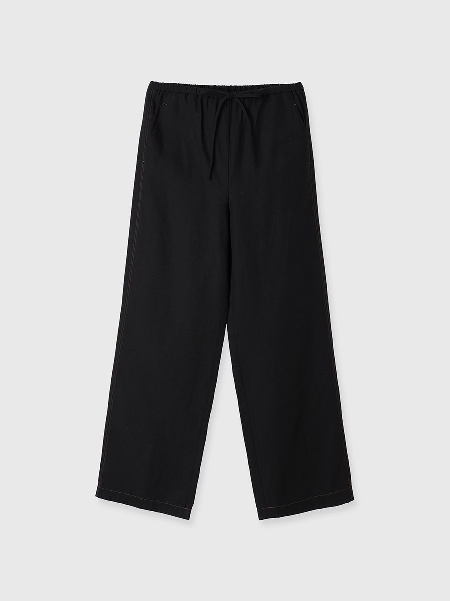 【25SS】TENCEL STITCH PANTS / テンセルステッチパンツ (ブラック)