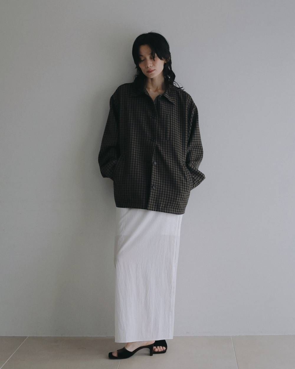 シアーペンシルスカート (ホワイト) Sheer Pencil Skirt (White) / 26SS