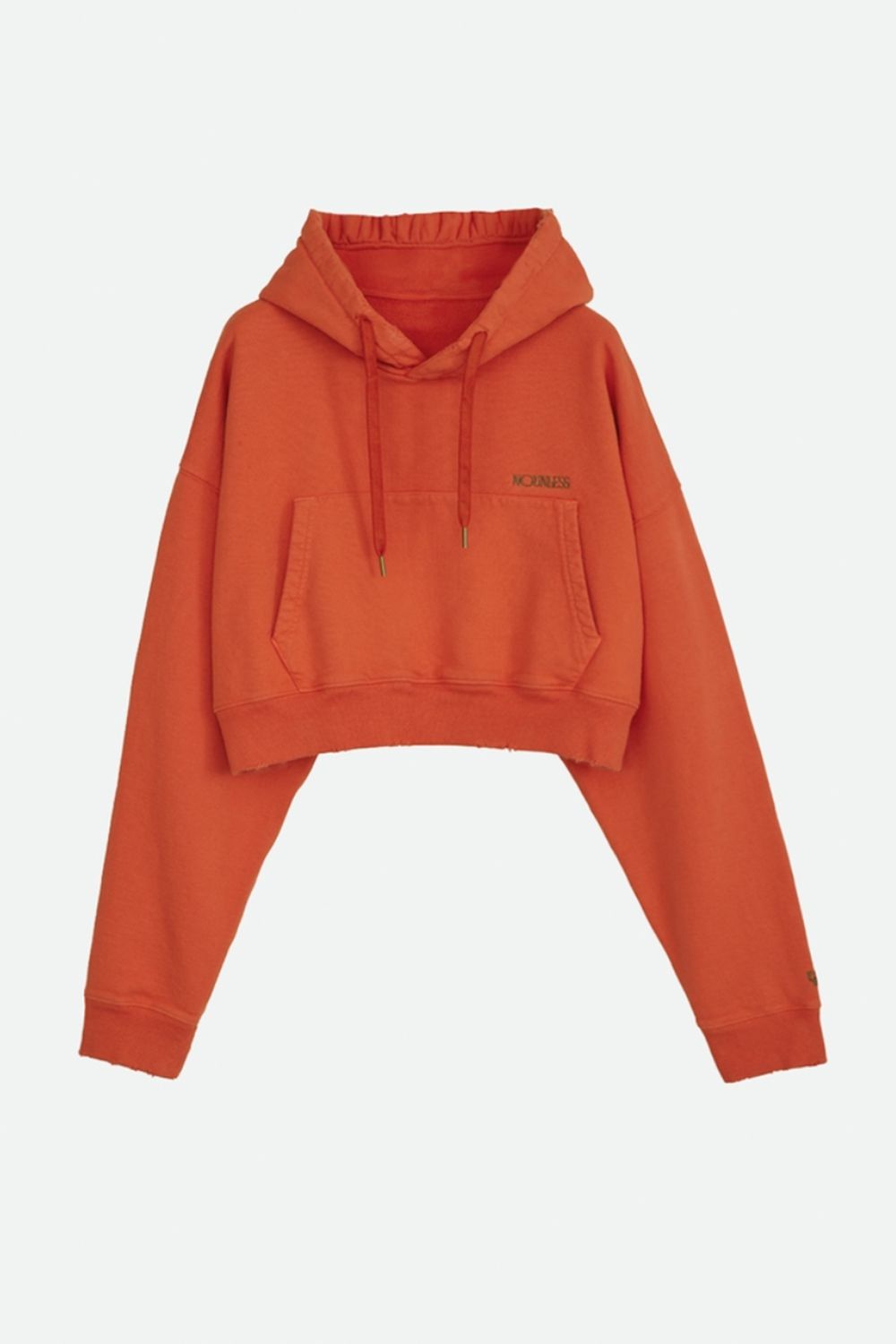 【残り1点】NOUNLESS SHORT HOODIE TOPS (ORANGE) / ショートフーディトップス オレンジ