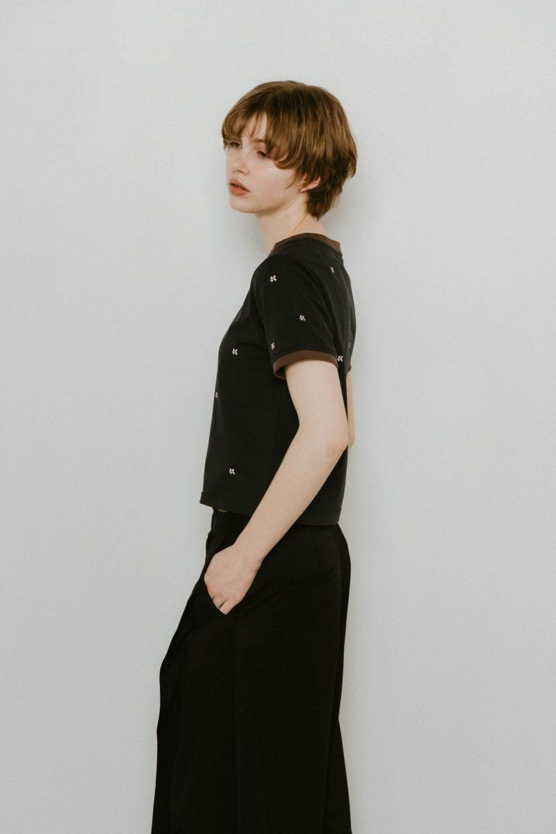 K motif mini T shirt / Kモチーフ ミニTシャツ (ネイビー) / 25SS