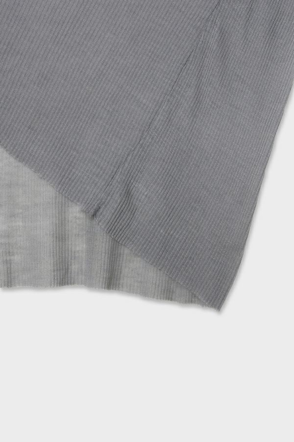 【25SS】TENCEL CASHMERE RIB T-SHIRT / テンセルカシミヤリブTシャツ (チャコールグレー)
