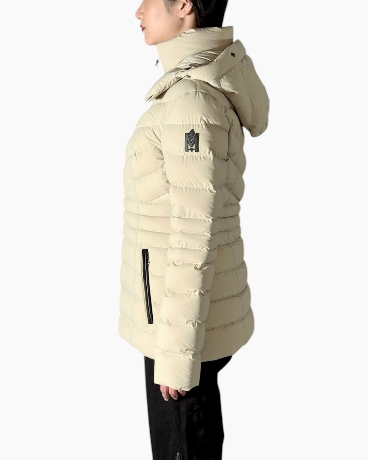 【25AW】PATSY-BX / ファー付きストレッチダウンジャケット (トレンチ) / レディース