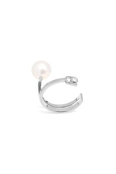 AKOYA PINCH RING / アコヤ ピンチ リング K10/K18 (ホワイトゴールド)