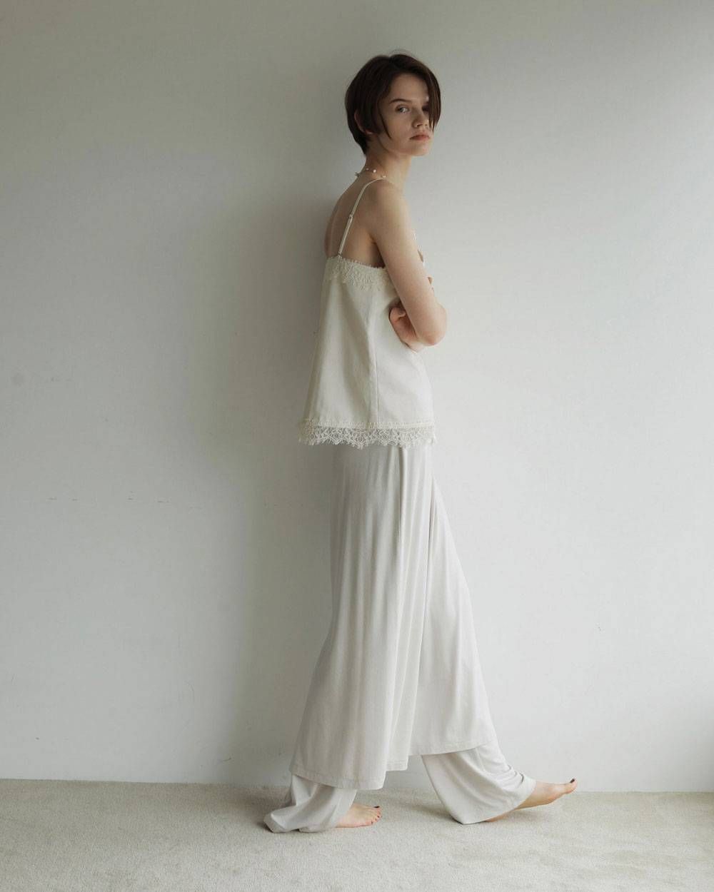 ツイルレース キャミソール (アイボリー) Twill Lace Camisole (Ivory) / 27SS
