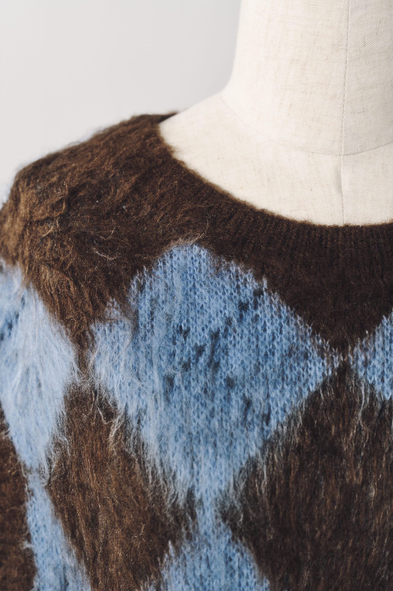 アーガイルニットベスト (ブラウン) argyle knit vest (Brown) / 26AW